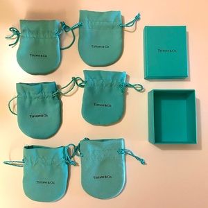 6 Tiffany and co. Bags and a box